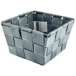 Wenko Mini Square Bathroom Basket Grey Wenko Mini Square Bathroom Basket Grey